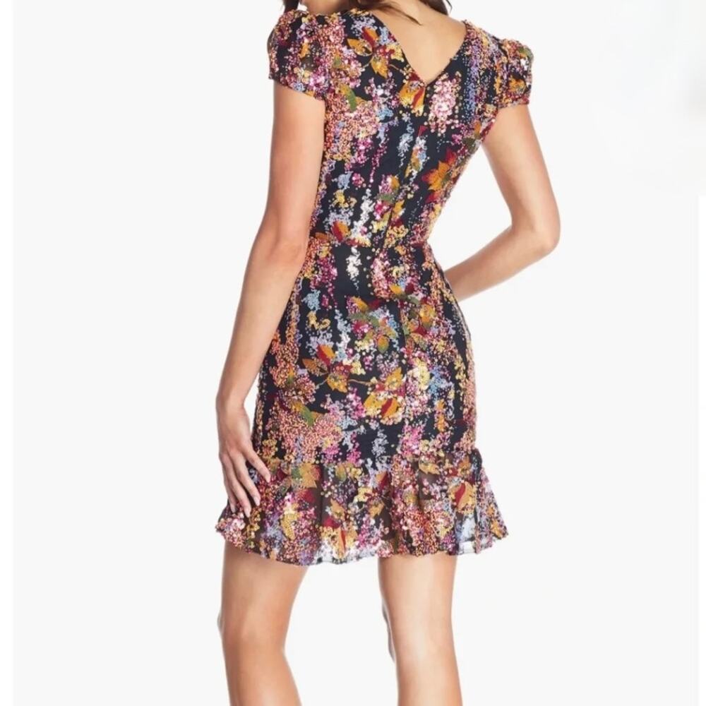 NWT Dress the Population Corinne Sequin Embroidered Cocktail Dress - Size XS - Picture 2 of 9